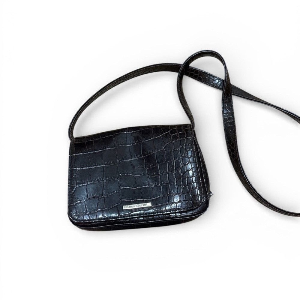 Vintage Nine West Embossed Crocodile Crossbody Bag